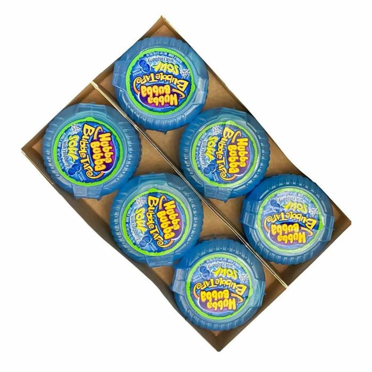 Hubba Bubba Bubble Tape Original and Hubba Bubba Bubble Tape Sour Blue  Raspberry Bundle | 6 Feet of Gum Each Tape | 2 Original Flavor Gum and 2  Blue