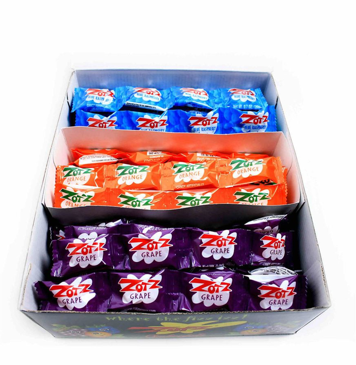 Zotz Candy Bulk Assorted Wrapped Sour Zotz Candy 1 pound