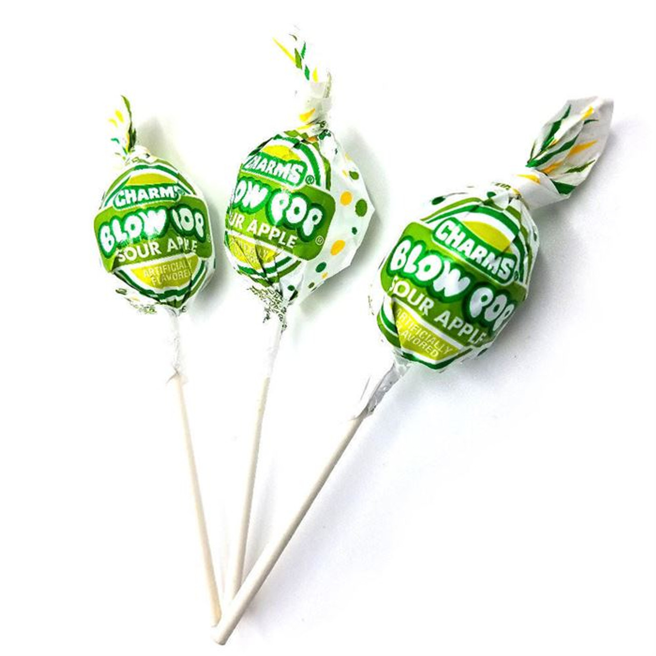 Charms Blow Pops Sour Apple - 48 Count