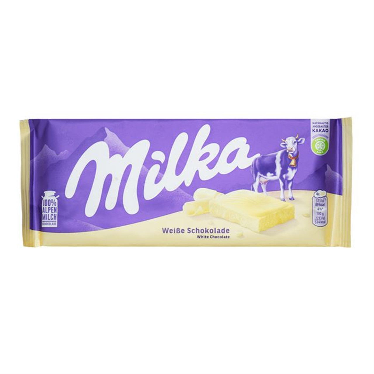 Milka White Chocolate, 100g 