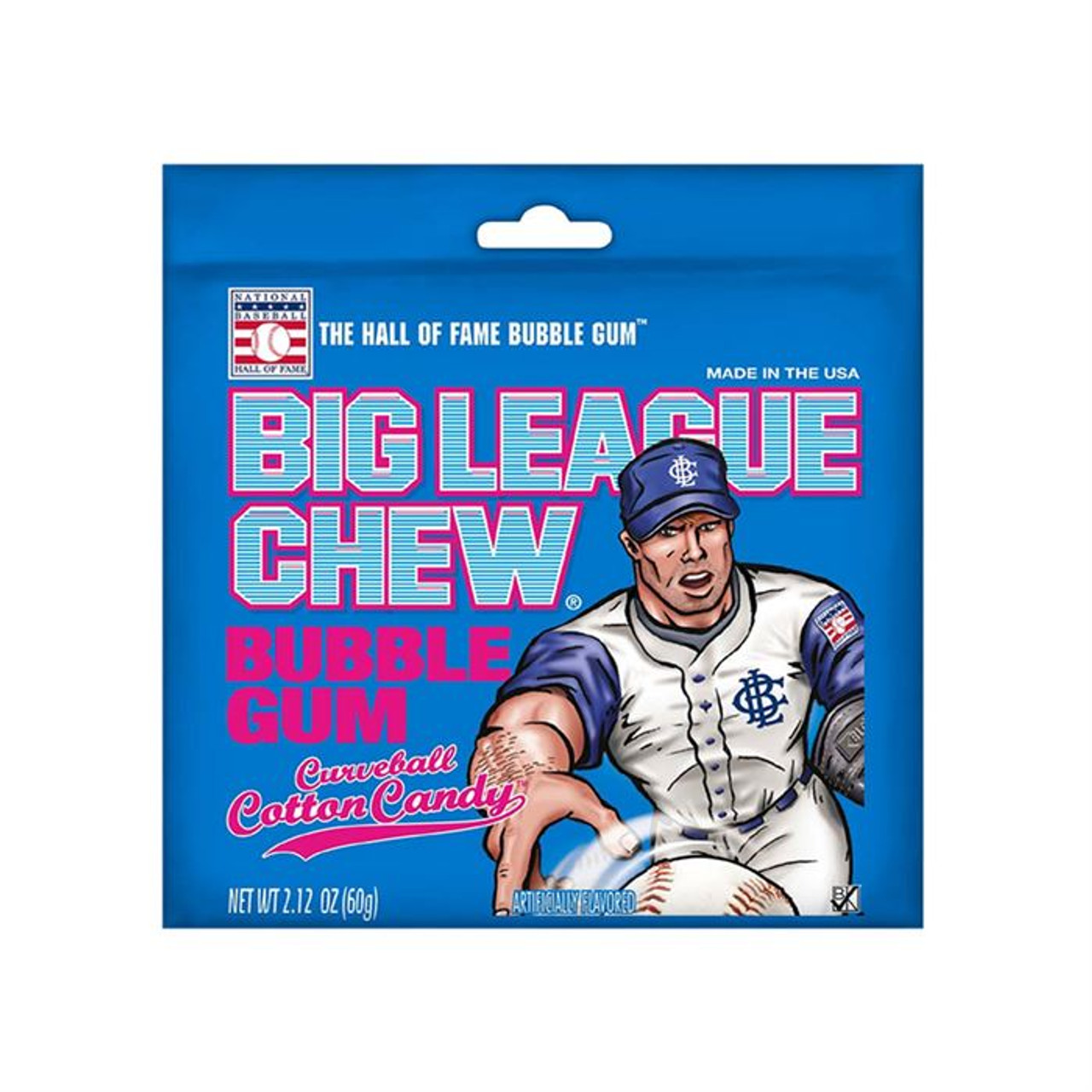 Big League Chew Bubble Gum Curveball Cotton Candy - 2.12 oz/12 pack