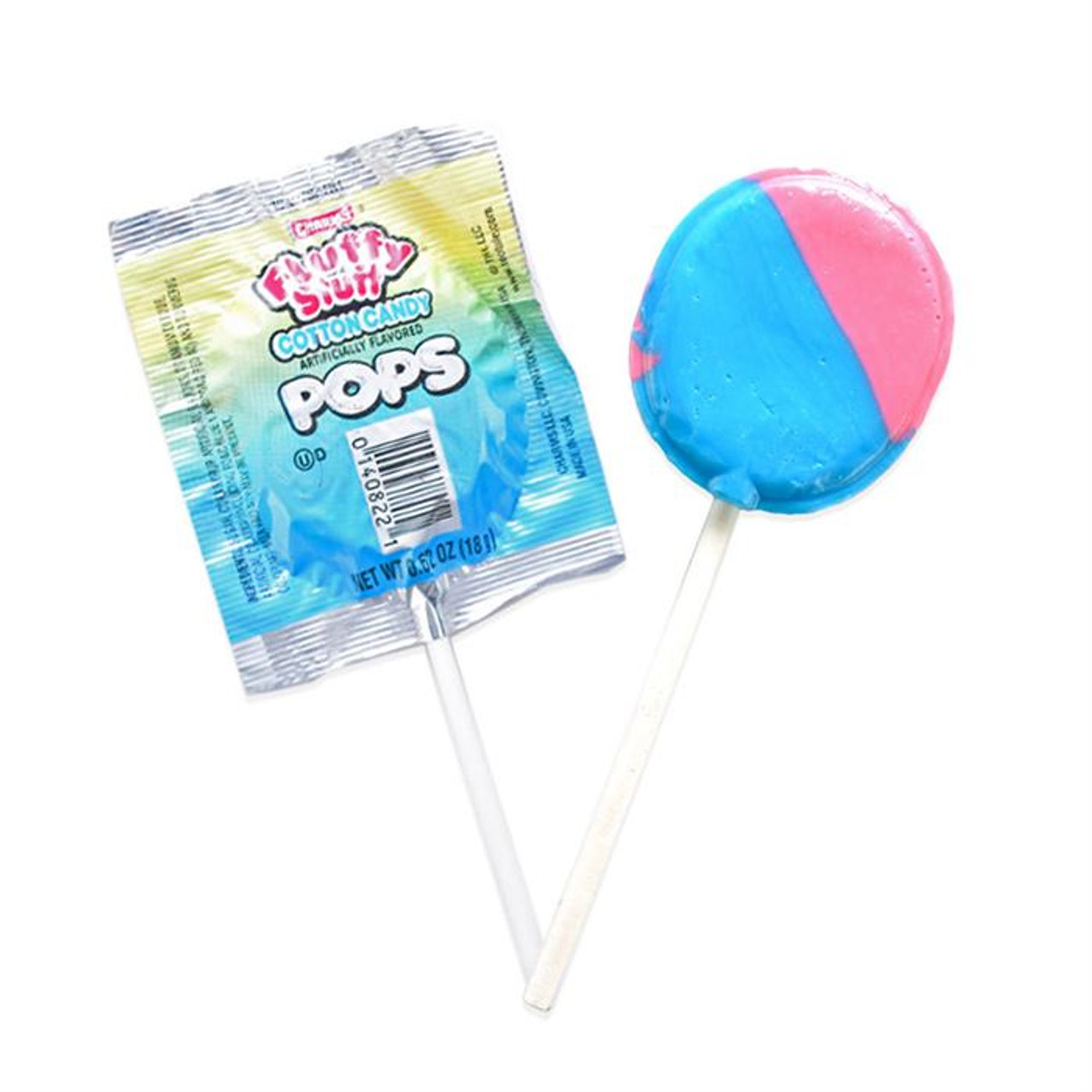 Charms Fluffy Stuff Cotton Candy Lollipop 18 g (48 Pack) – Exotics