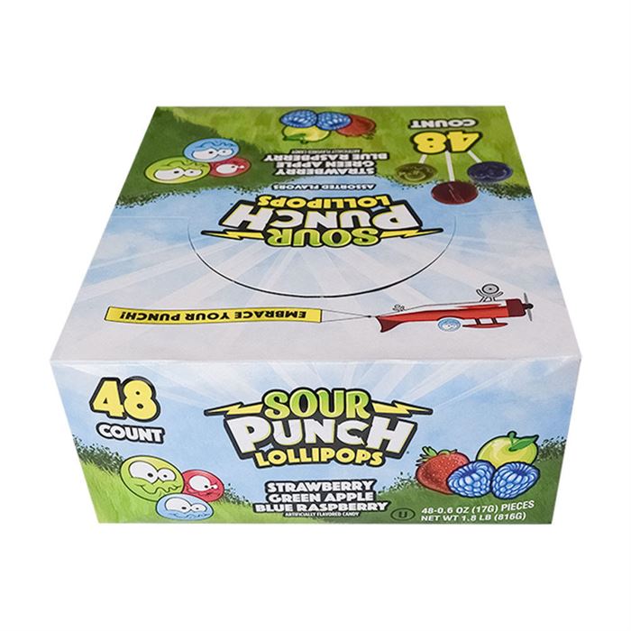 Sour Punch Lollipops - 48 Count