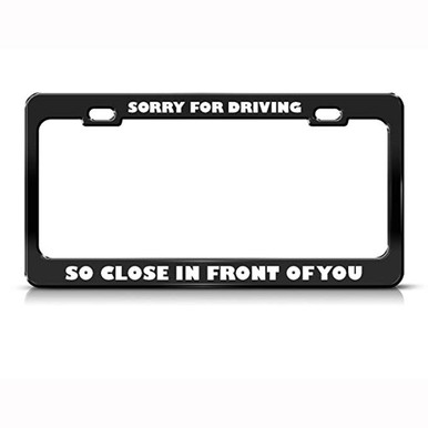 Funny 'Stay Back I Cheated At The DMV' License Plate Frame – Metal For USA/Canada