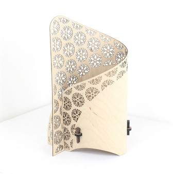 Flower of Life 'Source' left side wrap lamp , designed and made by Grange Gallery, Dorset