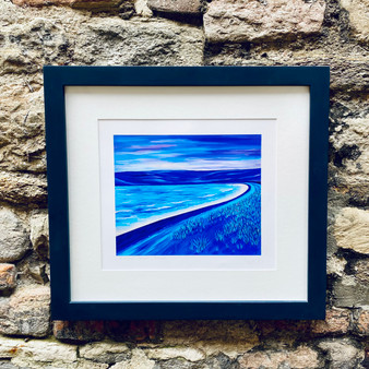 Studland Bay Giclée Framed Print of Original Painting by Esme James Contemporary Artist, Grange Gallery, Dorset