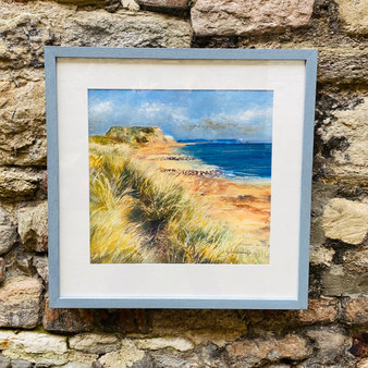 Marram Grasses, original artwork by mixed media artist, Susan Coupe, Grange Gallery, Dorset