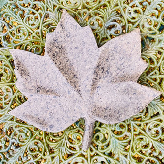Leaf  Sculpture,  Purbeck Stone carved  by Jonathan Sells, Grange Gallery, Dorset