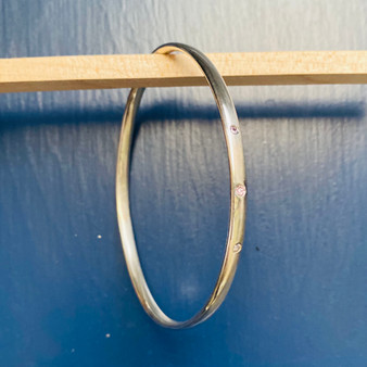 Cubic Zirconia Sterling Silver  by Adjoua Designs,  Grange Gallery, Wareham Dorset.