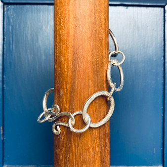 Oval Link Silver Bracelet by Adjoua Designs,  Grange Gallery, Wareham Dorset