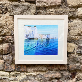 'Kayaks View III' limited edition print of an original watercolour by Cathy Veale, Grange Gallery, Dorset