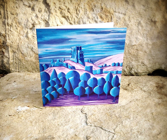 Corfe Castle - Greeting Card