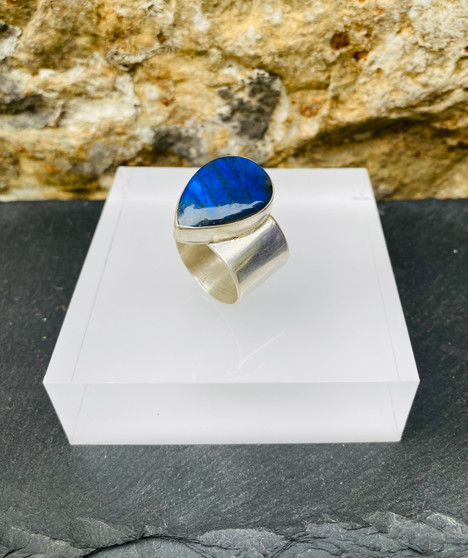 Labradorite  Sterling Silver Ring by Adjoua Designs,  Grange Gallery, Wareham Dorset.