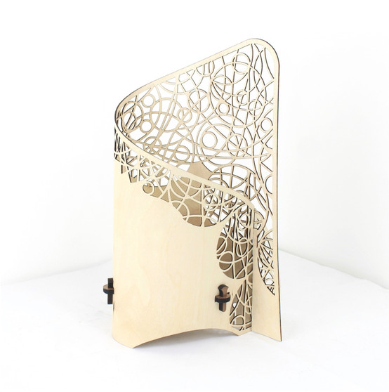 'Ancient Geometry' right side wrap lamp , designed and made by Jason and Esme Cameron, Grange Gallery, Dorset