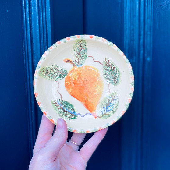 Pear Dish - Ceramic, designed and made by Jane Elmer-Smith, Isle of Purbeck