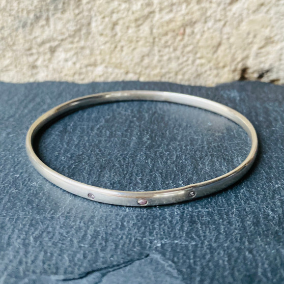 Cubic Zirconia Sterling Silver  by Adjoua Designs,  Grange Gallery, Wareham Dorset.