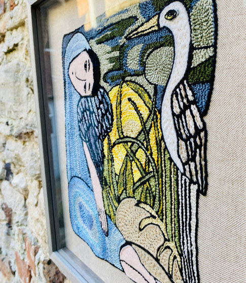 Reed Bed Complexities  - Textile art  by Mandie Gillard, Grange Gallery