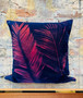 Fern Square Handmade Cushion - Navy & Pink