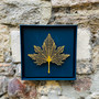 Gold Birch and  Oak Maple Leaf Relief designed and made by Jason and Esme, Grange Gallery, Dorset.