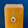 Labradorite set in Sterling Silver with Starfish reverse by Adjoua Designs,  Grange Gallery, Wareham Dorset