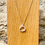 Textured Hoop  - Sterling Silver Necklace by Adjoua Designs,  Grange Gallery, Wareham Dorset