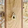 Silver Prehnite Teardrop Pendant by Adjoua Designs,  Grange Gallery, Wareham Dorset