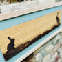 Hare & Leveret, engraving on Oak, designed and made by Jason and Esme at Grange Gallery, Dorset.