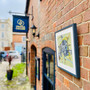 Wareham VI, Dorset. Original fabric and thread textile map by Laura's Textisles