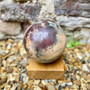 Cosmos Sphere Sculpture, Barrel-fired ceramic by David Pointer, Grange Gallery, Dorset