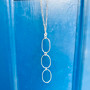 Trio Loop Pendant Necklace,  Sterling Silver  by Adjoua Designs,  Grange Gallery, Wareham Dorset