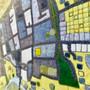 Wareham VIII, Dorset. Original fabric and thread textile map by Laura's Textisles