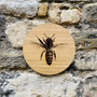 Bee, Oak Clock designed and made by Jason and Esme, Grange Gallery, Dorset