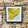 Winspit, Isle of Purbeck . Original fabric and thread textile map by Laura's Textisle