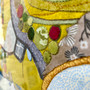 Lulworth Cove Cliffs and Stair Hole, Purbeck, Dorset. Original fabric and thread textile map by Laura's Textisles