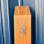 Tropical  Leaf, Birds Eye Maple, real wood veneer,  finished with an acrylic glaze designed and made by Jason and Esme, Grange Gallery, Dorset