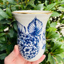 Blue & White Vase  - Ceramic designed and made by Jane Elmer-Smith,  Grange Gallery, Dorset