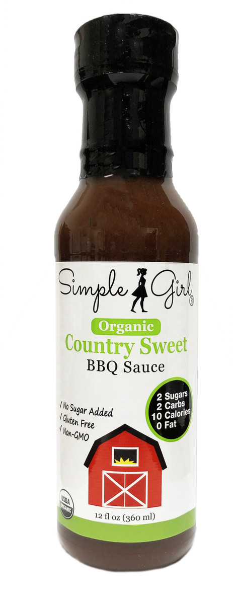 1 bottle - Simple Girl Organic Country Sweet BBQ Sauce 