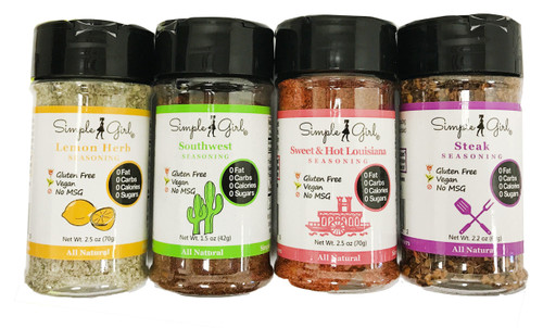 4 bottles of seasonings - Gourmet Spice Set with Southwest Seasoning