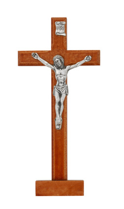 (35-34) 5.5" WOOD STANDING CRUCIFIX