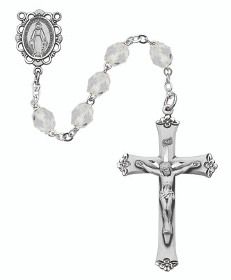 (875L-CRKF) SS 6MM CRYSTAL/APRIL RSRY