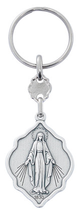 (34-03) MIRACULOUS SILVER OX KEY RING