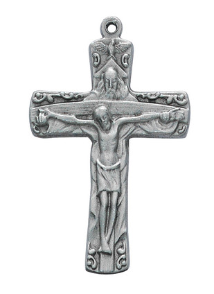 (D9128C) PEWTER TRINITY CRUCIFIX