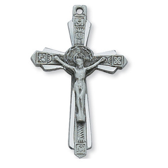 (D6004X) PWTR, CRUCIFIX,  SLVR OX