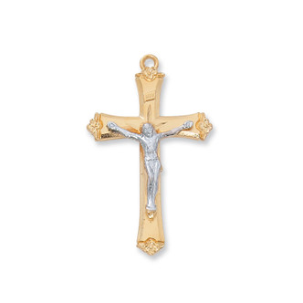 (JT8073X) G/SS TWO-TONE CRUCIFIX