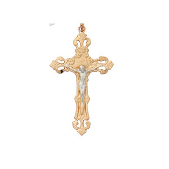 (HR5014X) PWTR, CRUCIFIX , TT ROSE GOLD
