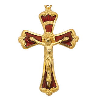 (H5001X-RU) PWTR, CRUCIFIX , GP , RED,EPXY