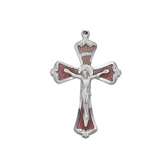 (RC1001X) RF PINK ENAMELED CRUCIFIX