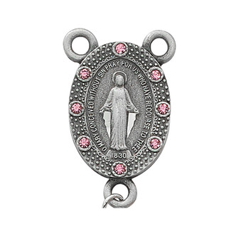 (2068D-RS) PEWT CENTER W/ROSE STONES