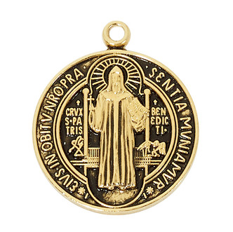 (J434) 18" CH G/SS ST. BENEDICT 