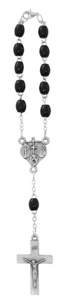 (AR121C) BLACK AUTO ROSARY